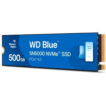 WD Blue SN5000 500 GB, SSD (blue, PCIe 4.0 x4, NVMe, M.2 2280)