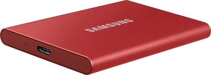 Samsung Portable SSD T7 500GB, External SSD (red, USB-C 3.2 (10 Gbit / s), external)