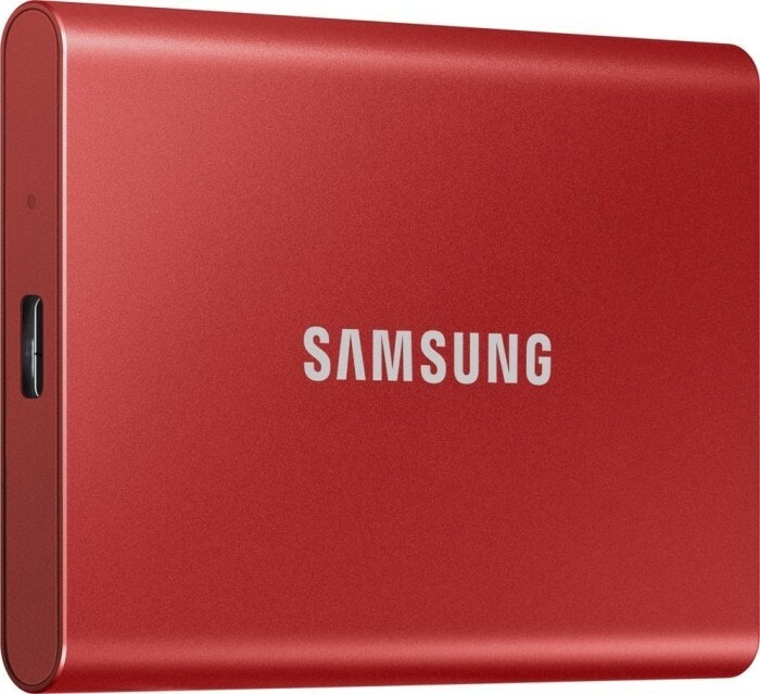 Samsung Portable SSD T7 1TB, external SSD (red, USB-C 3.2 (10 Gbit / s), external)