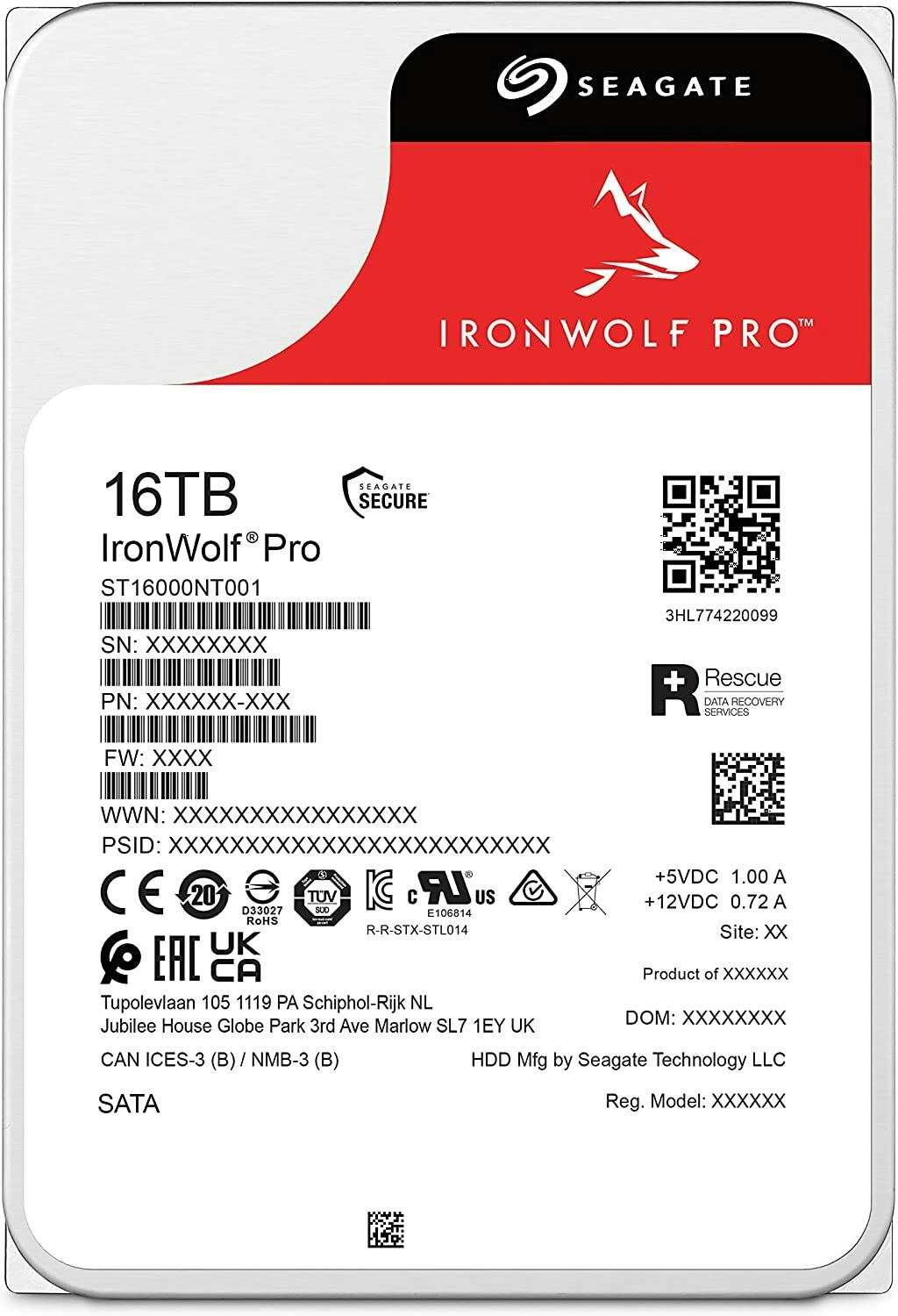 Seagate IronWolf Pro NAS - 16 TB - SATA - 3.5