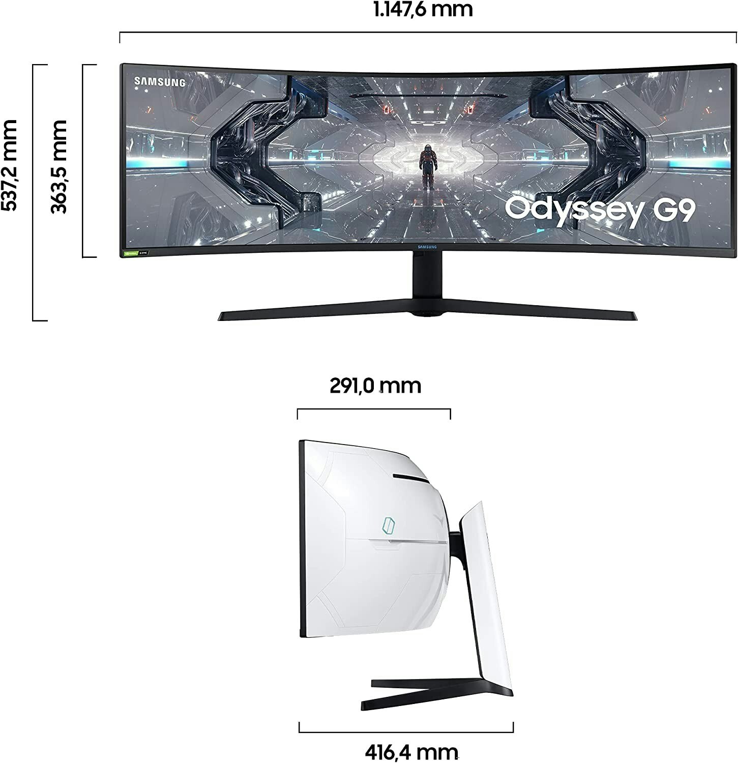 Samsung Odyssey G9 C49G94T 49" Ultrawide Välvd Gaming DQHD VA