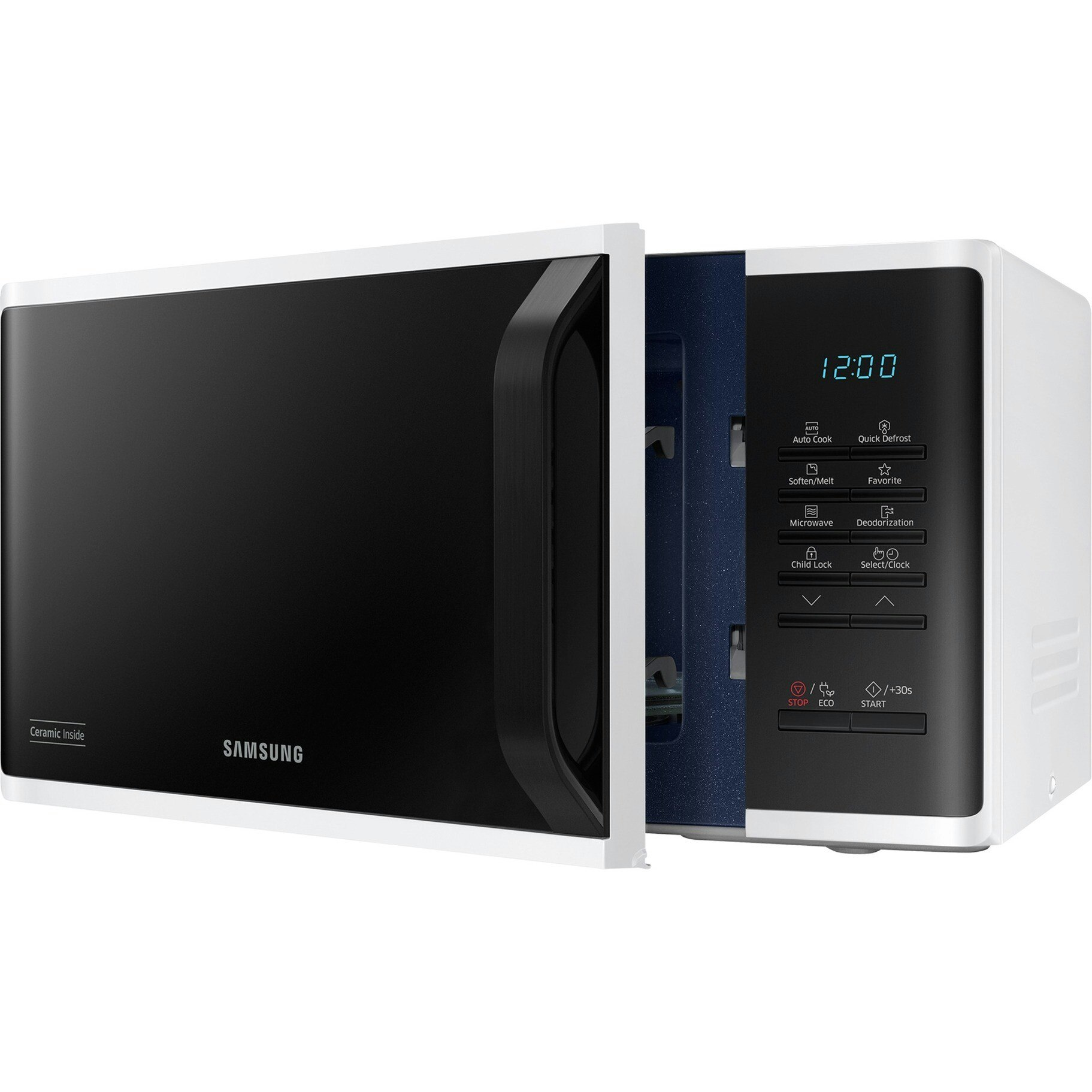 SAMSUNG MS23K3513AW/EN, microwave (black/white)
