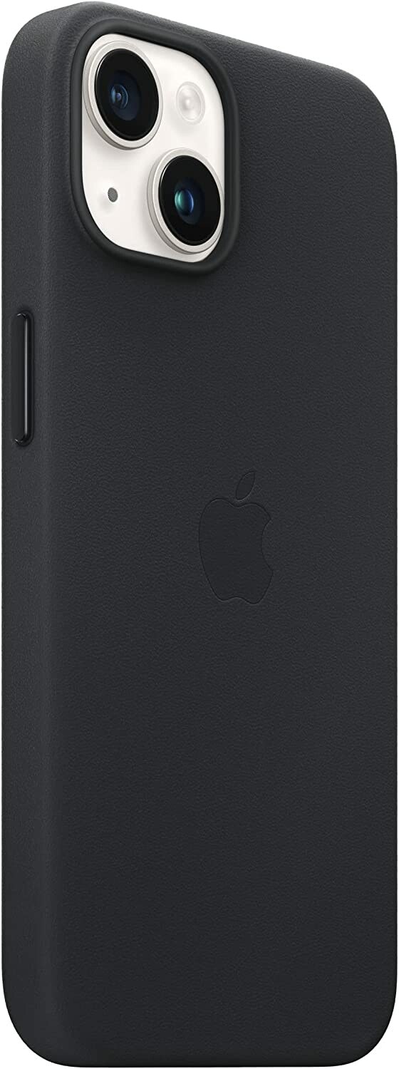 Apple Leather Case with MagSafe, mobile phone case (midnight blue, ink, iPhone 14)