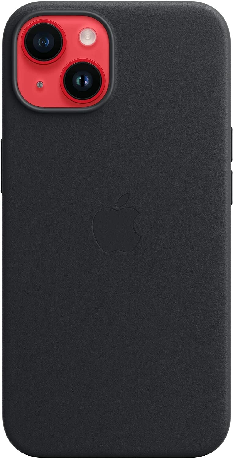 Apple Leather Case with MagSafe, mobile phone case (midnight blue, ink, iPhone 14)