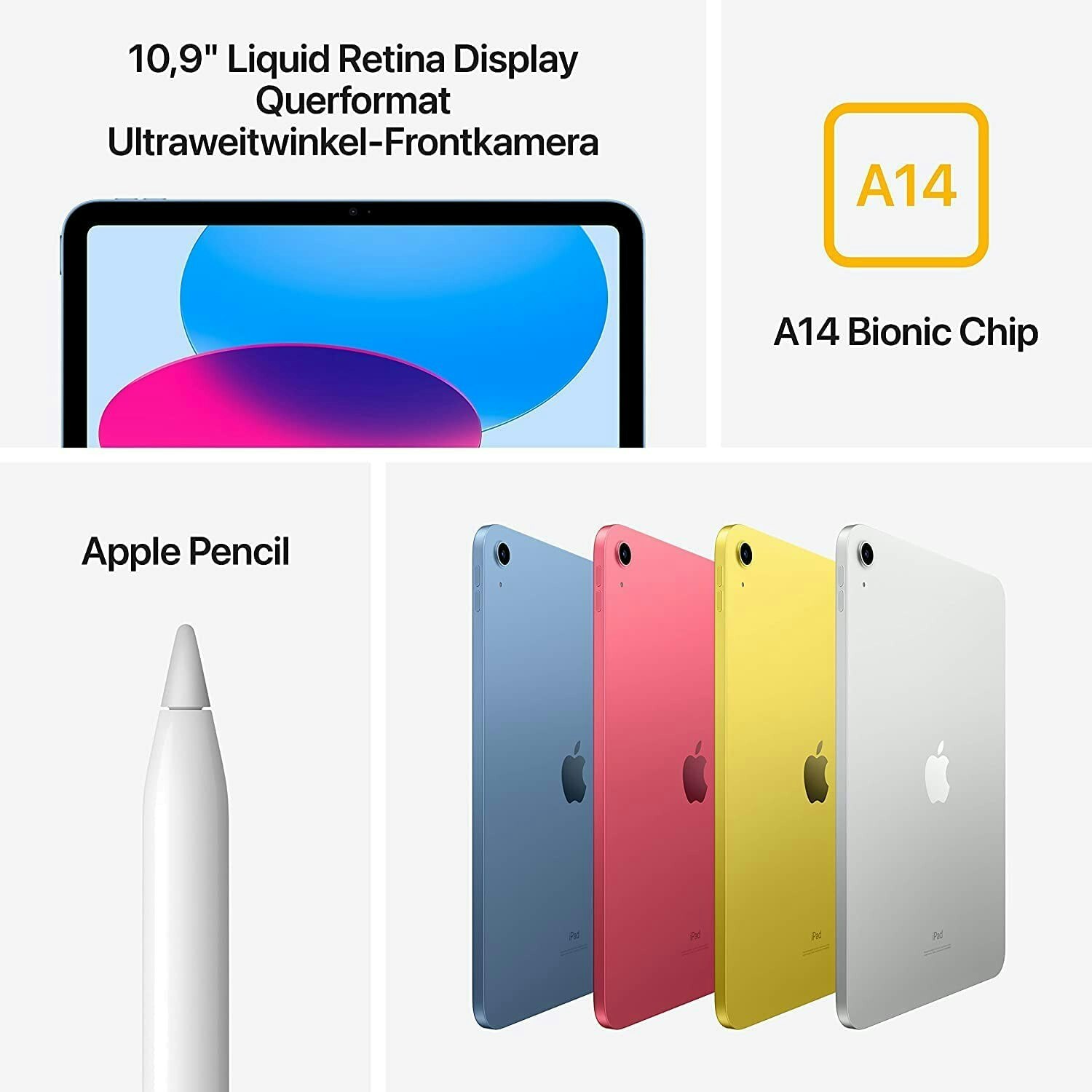 Apple iPad 256GB, tablet PC (yellow, Gen 10 / 2022)