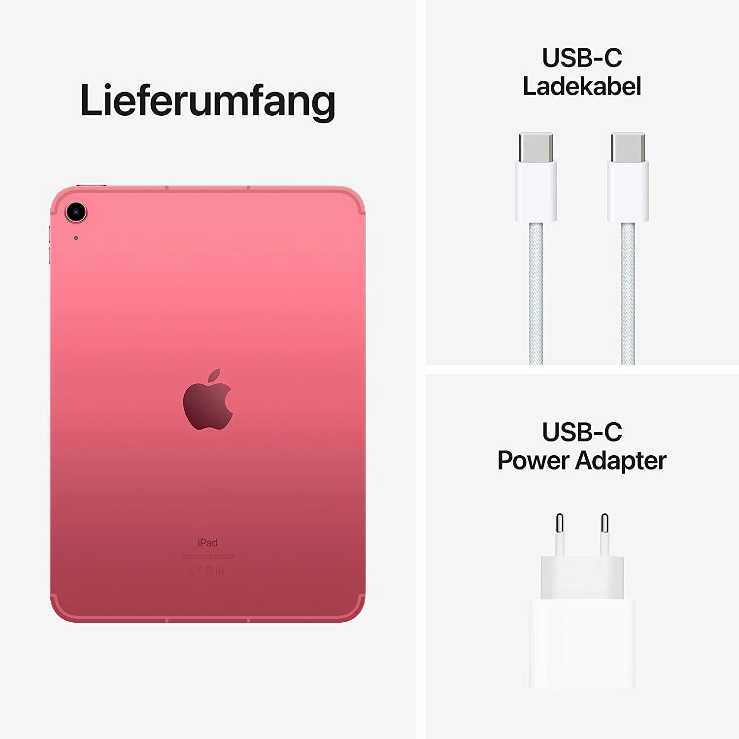Apple iPad 256GB, tablet PC (pink, 5G, Gen 10 / 2022)