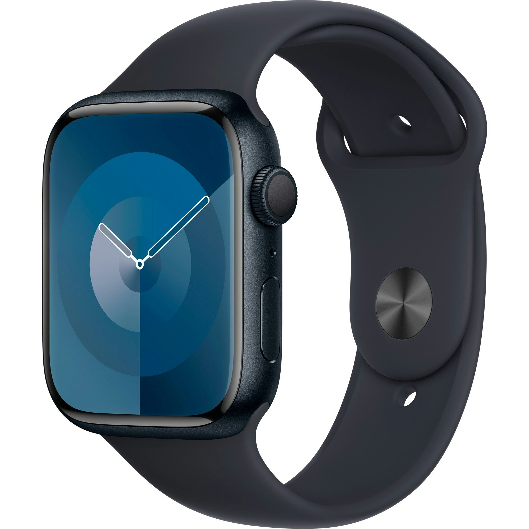 Apple Watch Series 9, Smartwatch (dark blue/dark blue, aluminum, 45 mm, sports band)