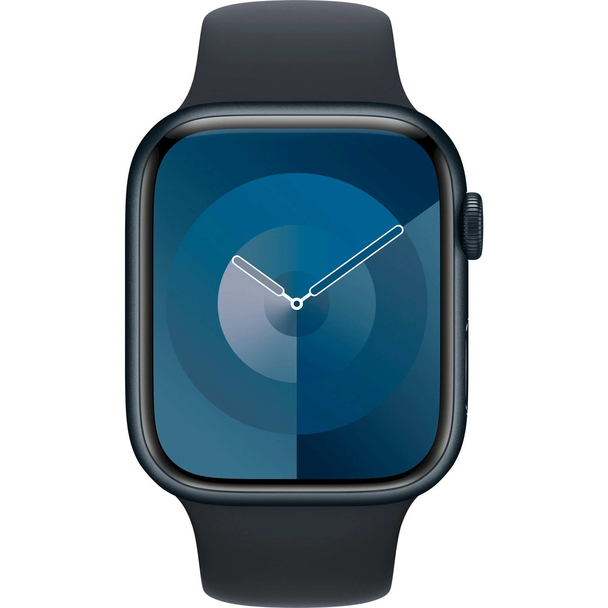 Apple Watch Series 9, Smartwatch (dark blue/dark blue, aluminum, 45 mm, sports band, cellular)