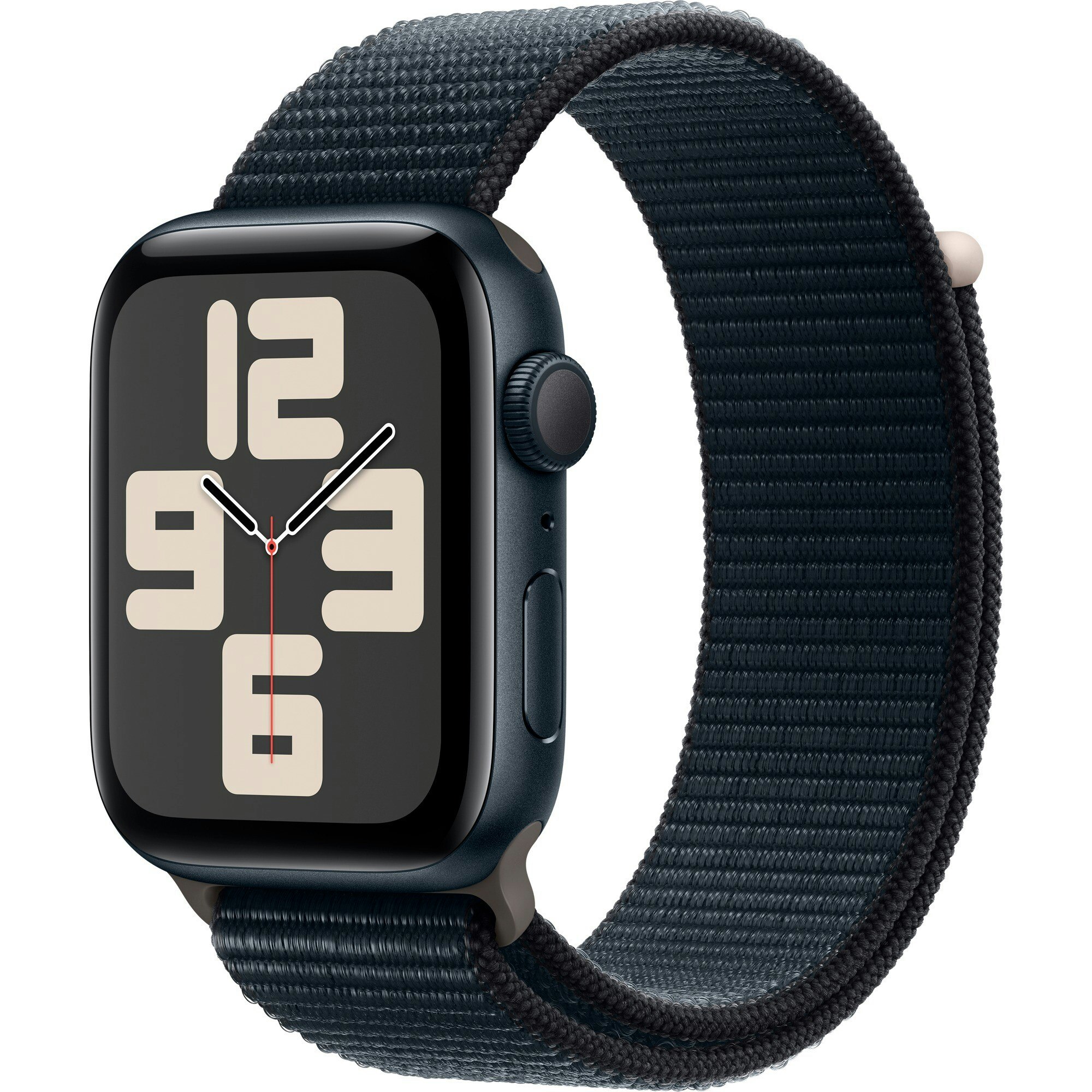 Apple Watch SE (2023), Smartwatch (dark blue/dark blue, 44 mm, Sport Loop, aluminum)