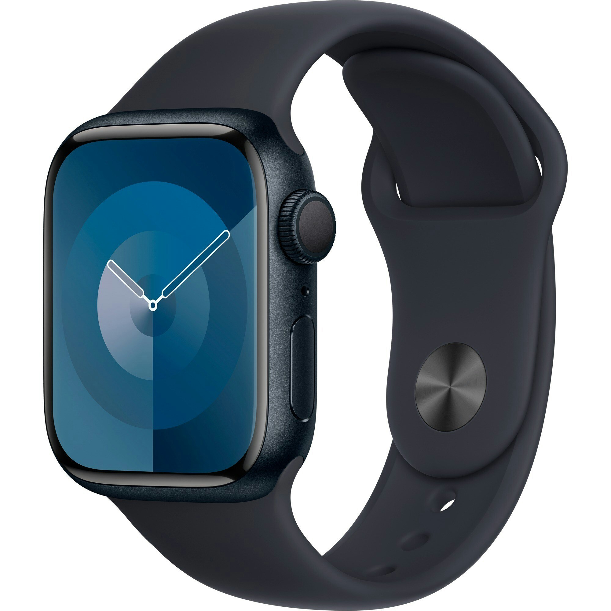 Apple Watch Series 9, Smartwatch (black/dark blue, aluminum, 41 mm, sports band)