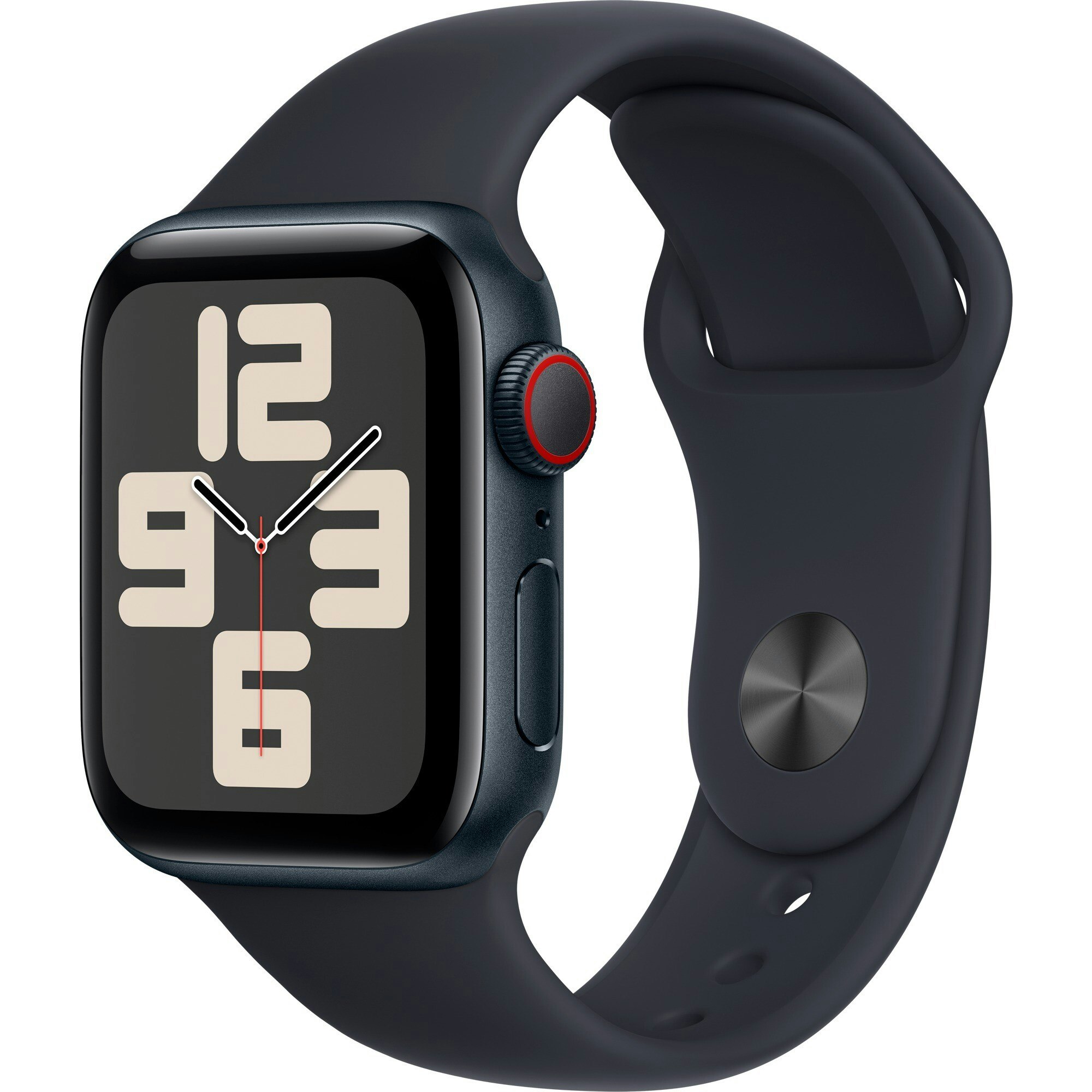 Apple Watch SE (2023), Smartwatch (dark blue/dark blue, 40 mm, sports strap, aluminum, cellular)