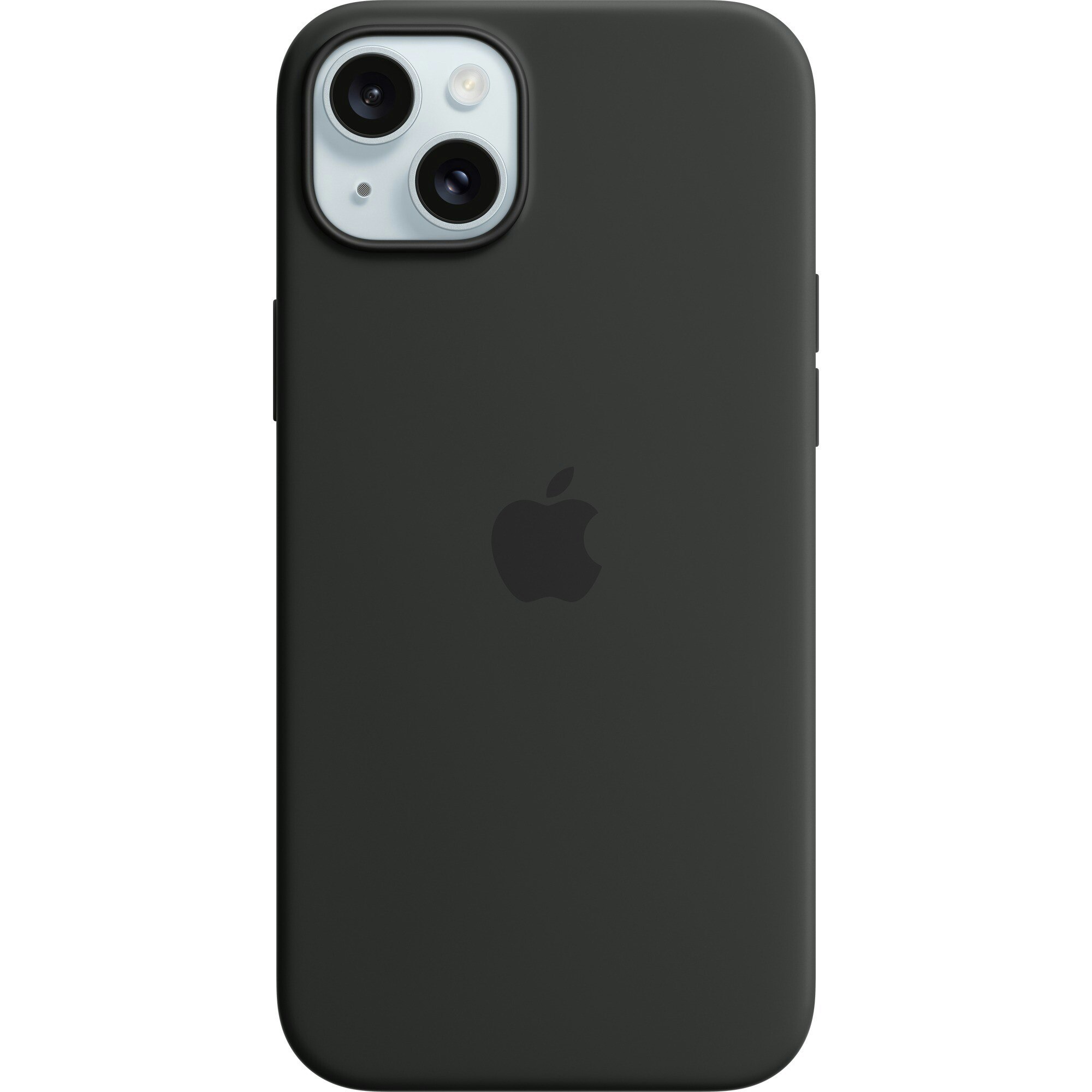 Apple silicone case with MagSafe, mobile phone case (black, iPhone 15 Plus)