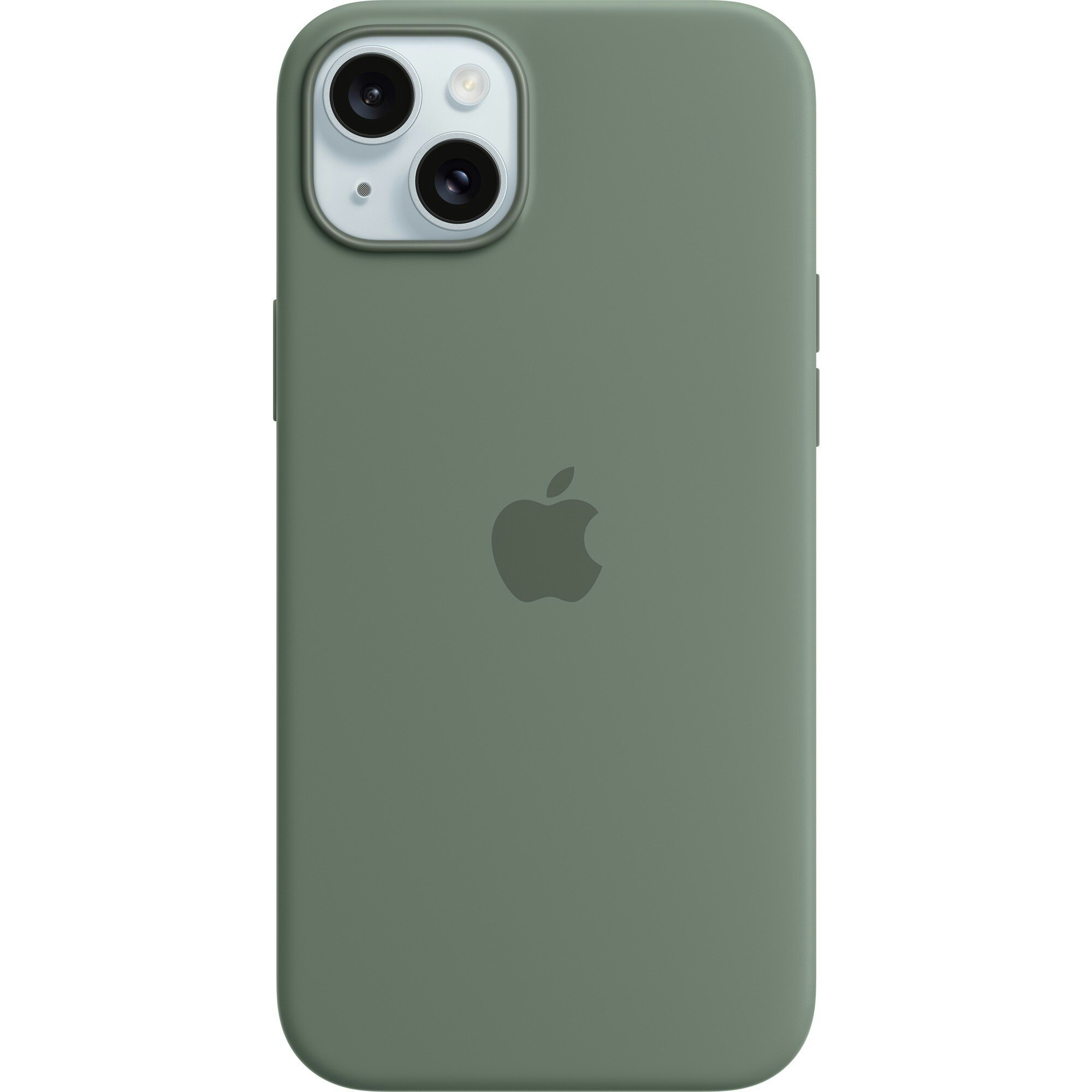 Apple silicone case with MagSafe, mobile phone case (dark green, iPhone 15 Plus)