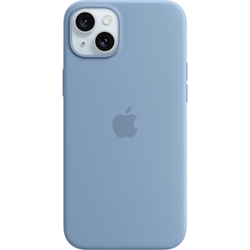 Apple silicone case with MagSafe, mobile phone case (light blue, iPhone 15 Plus)