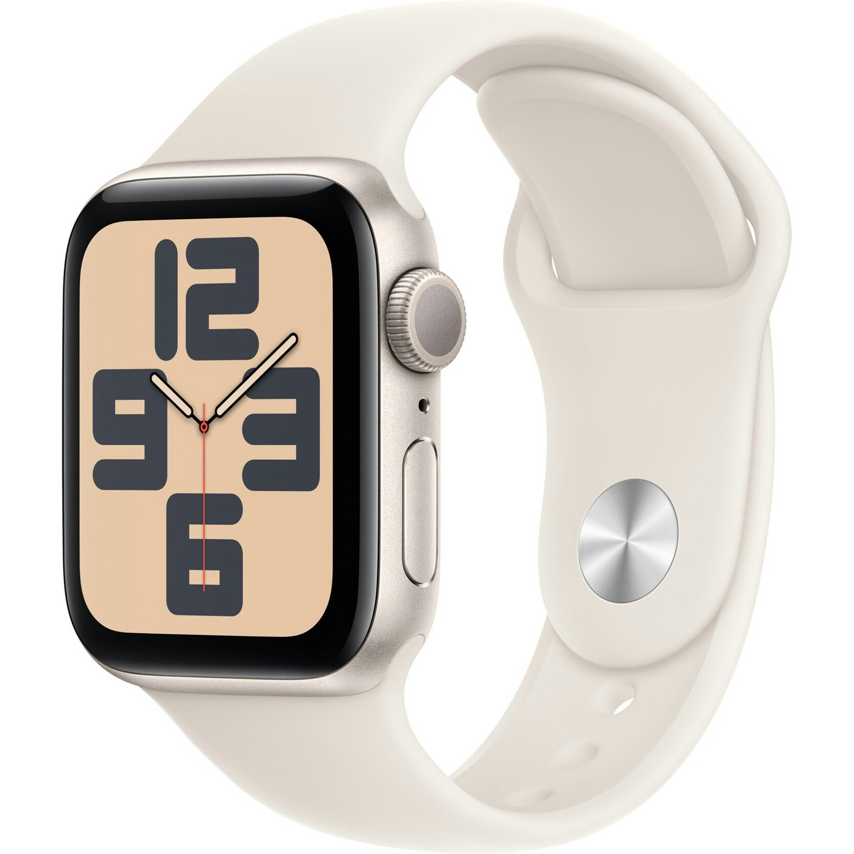 Apple Watch SE, Smartwatch (champagne, aluminum, 40 mm, Polarstern sports bracelet M/L)