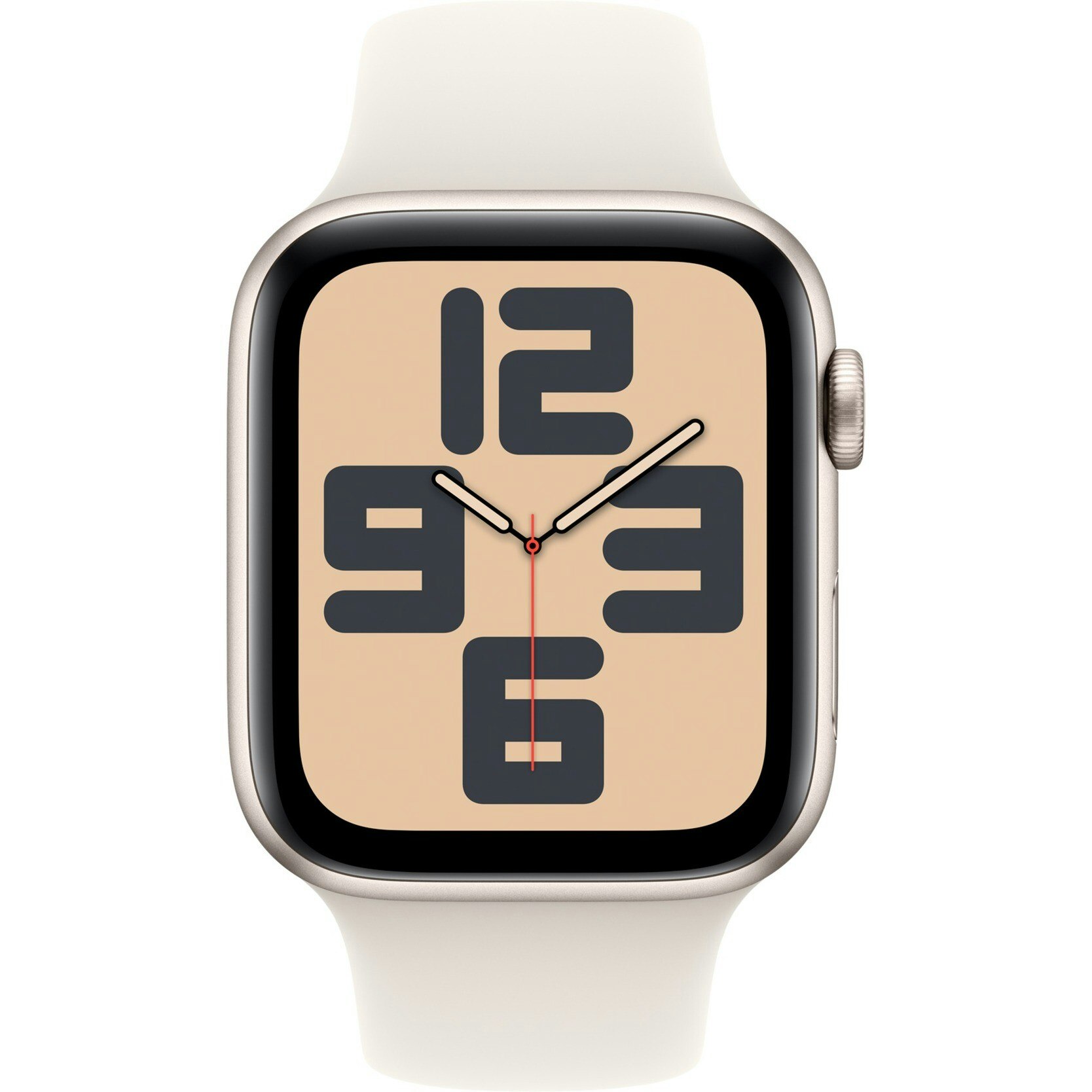 Apple Watch SE, Smartwatch (champagne, aluminum, 44 mm, Polarstern sports bracelet M/L)