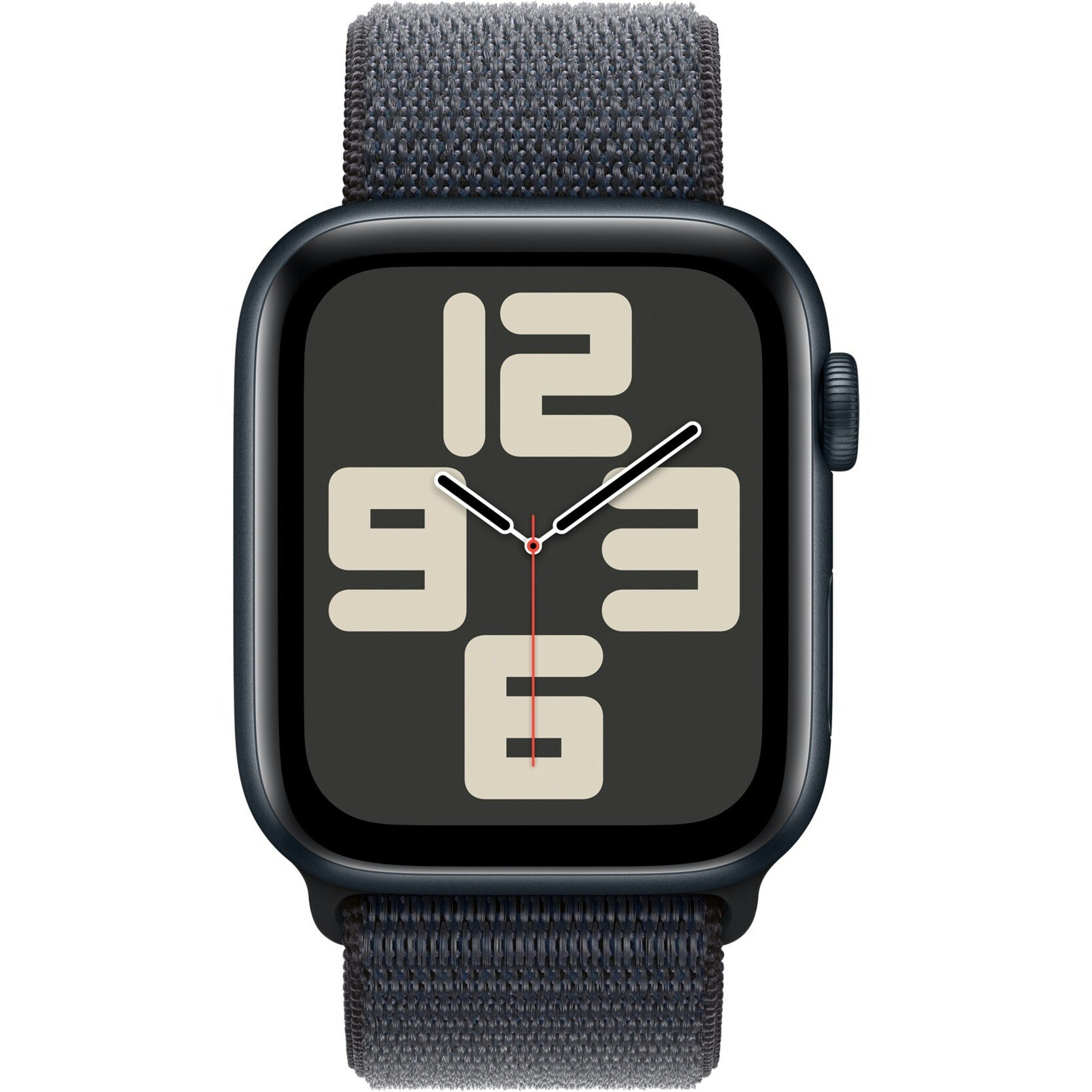 Apple Watch SE, Smartwatch (black, aluminum, 44 mm, Sport Loop Ink, cellular)