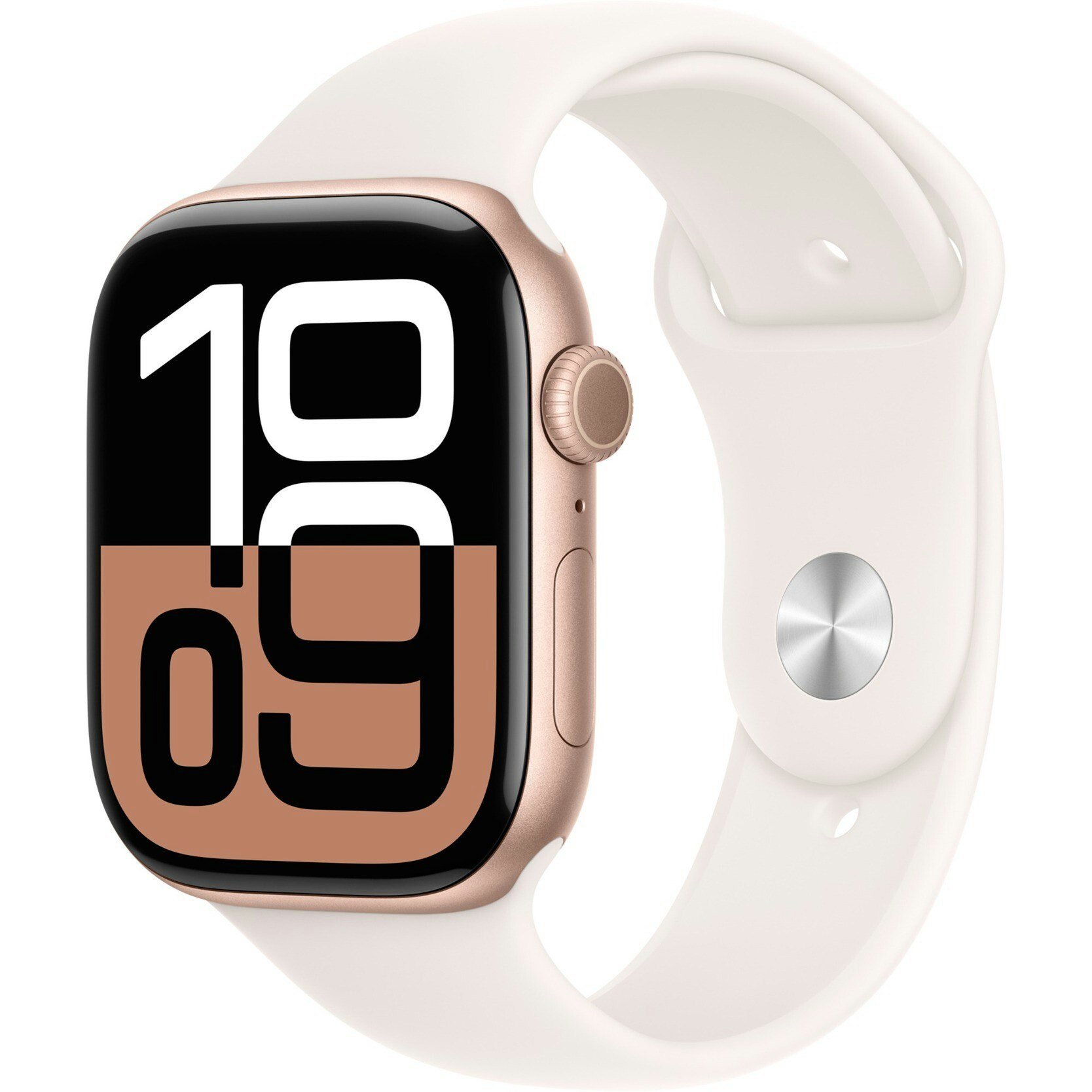 Apple Watch Series 10, Smartwatch (rose gold, Aluminum, 46 mm, Sport Band Pale Pink M/L, cellular)