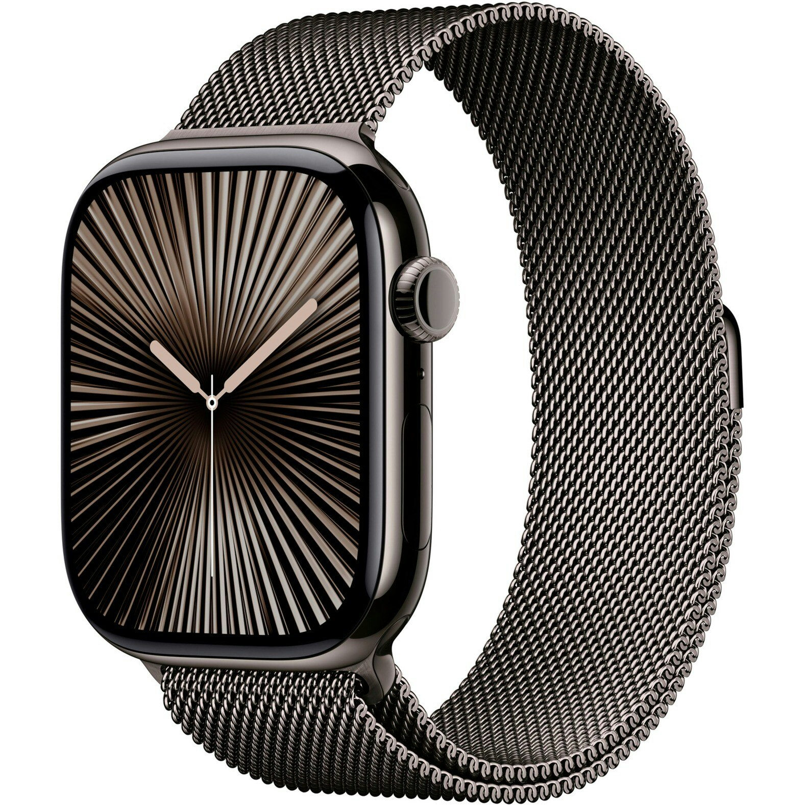 Apple Watch Series 10, Smartwatch (slate, titanium case, 46 mm, Milanese strap slate S/M, cellular)
