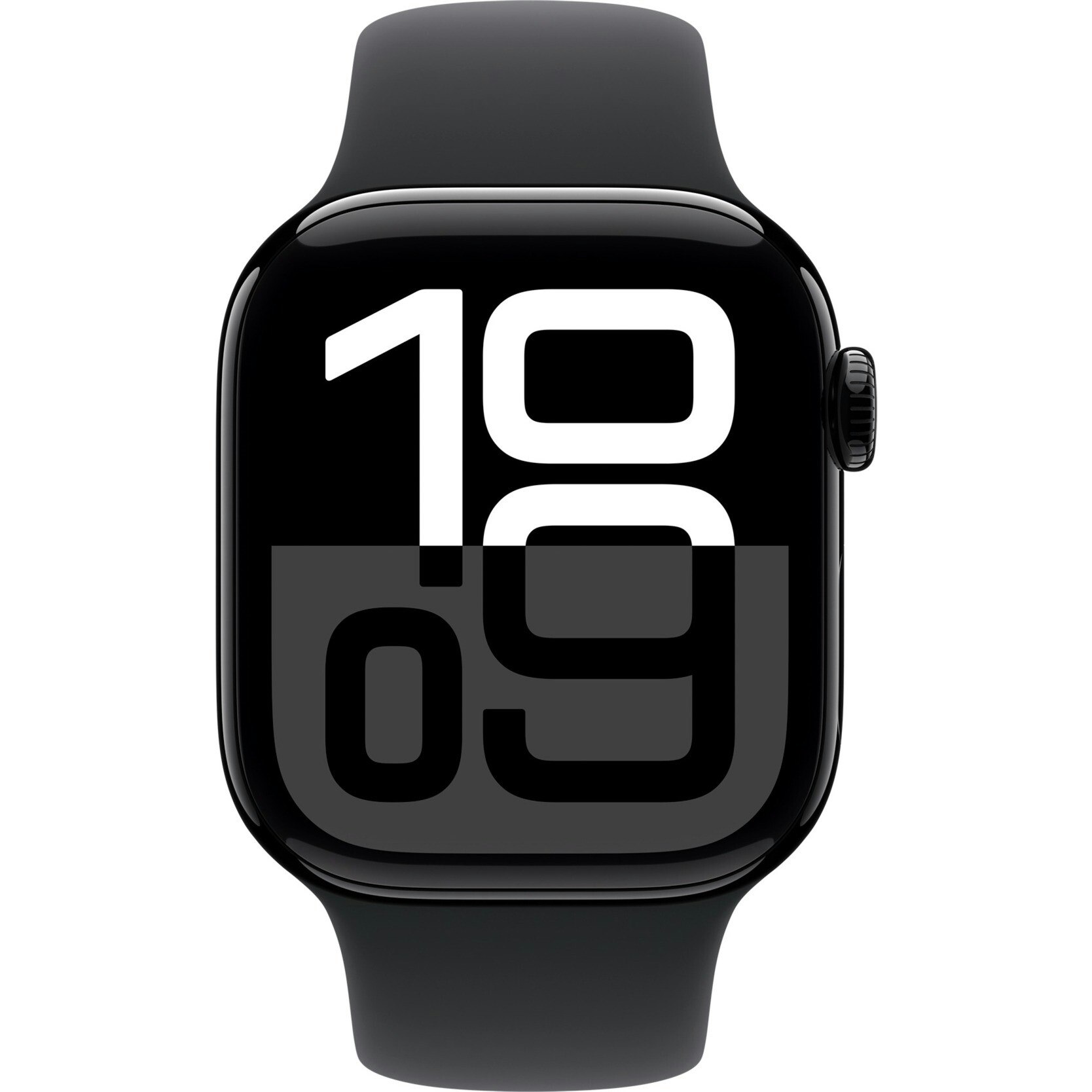 Apple Watch Series 10, Smartwatch (black (glossy), aluminum, 42 mm, black sport band S/M)