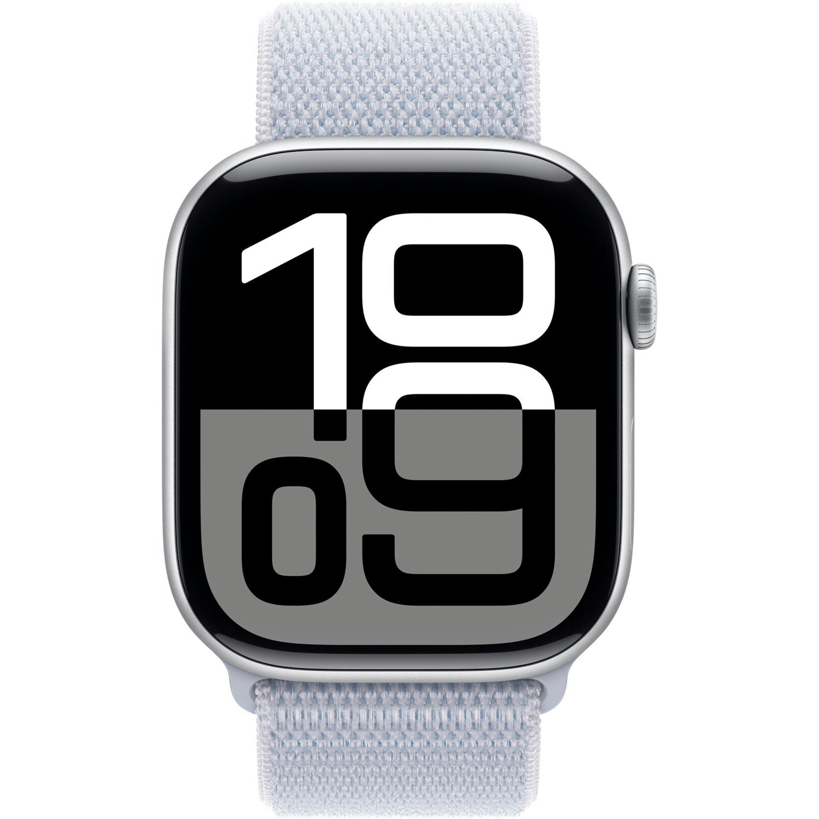 Apple Watch Series 10, Smartwatch (silver, aluminum, 46 mm, Sport Loop blue cloud)