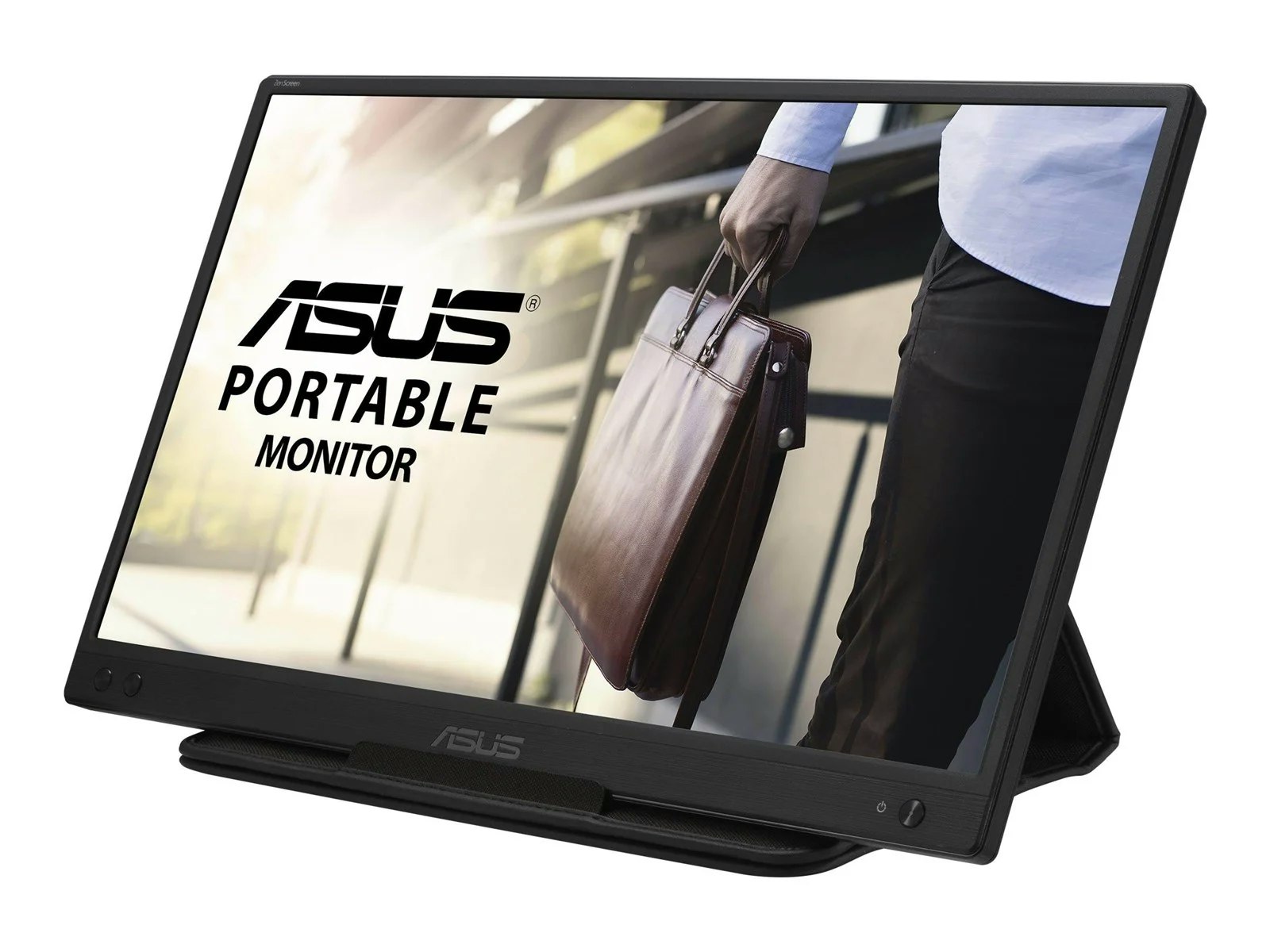 ASUS ZenScreen MB166C, LED monitor - 16 - black, FullHD, USB-C, pivot)