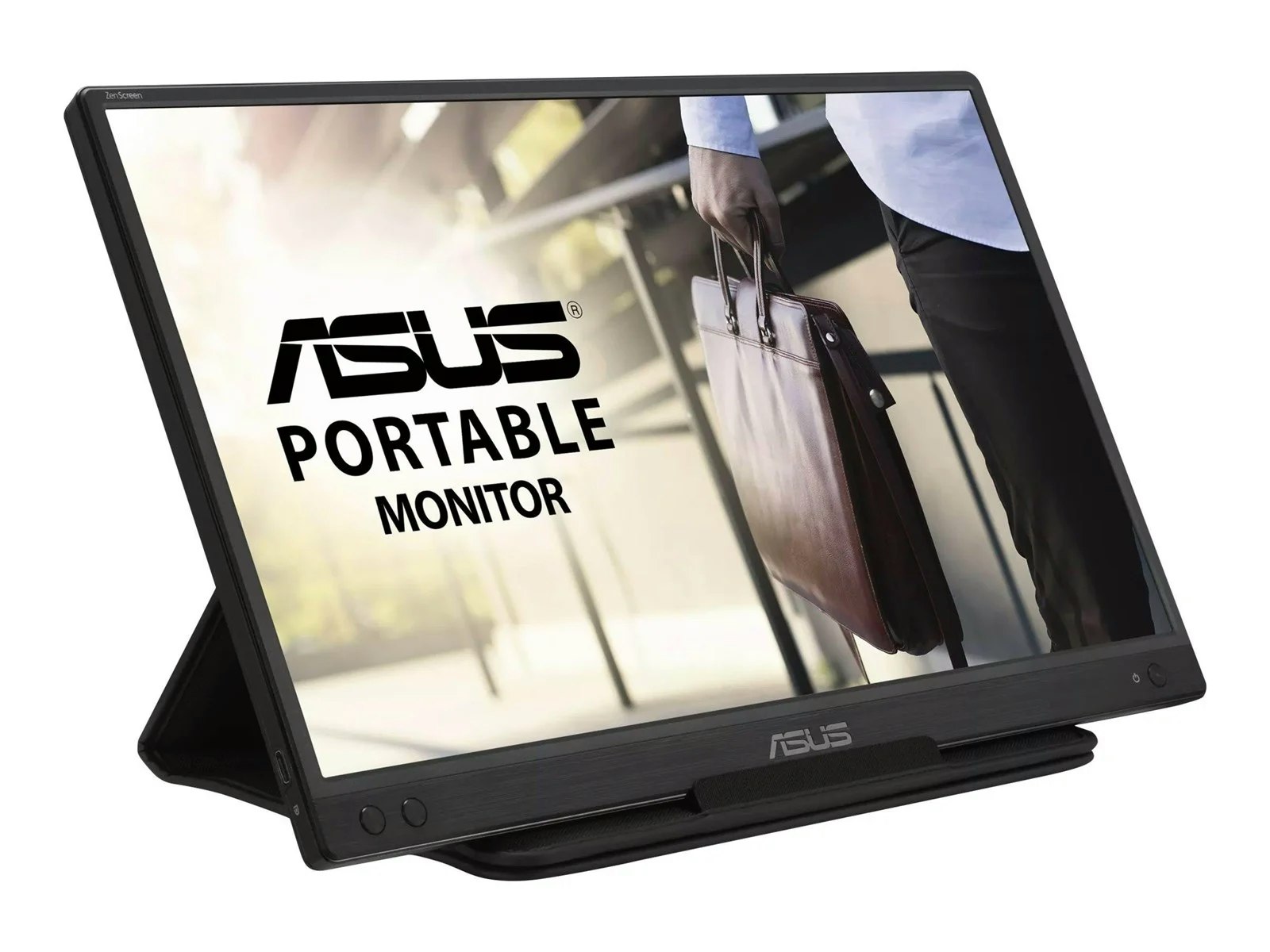 ASUS ZenScreen MB166C, LED monitor - 16 - black, FullHD, USB-C, pivot)