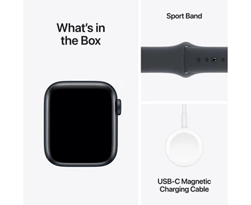 Apple Watch SE (2023), Smartwatch (silver/blue, 40 mm, sports strap, aluminum)