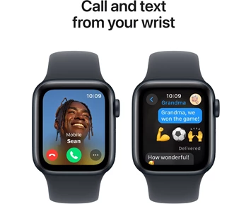 Apple Watch SE (2023), Smartwatch (silver/blue, 40 mm, sports strap, aluminum)