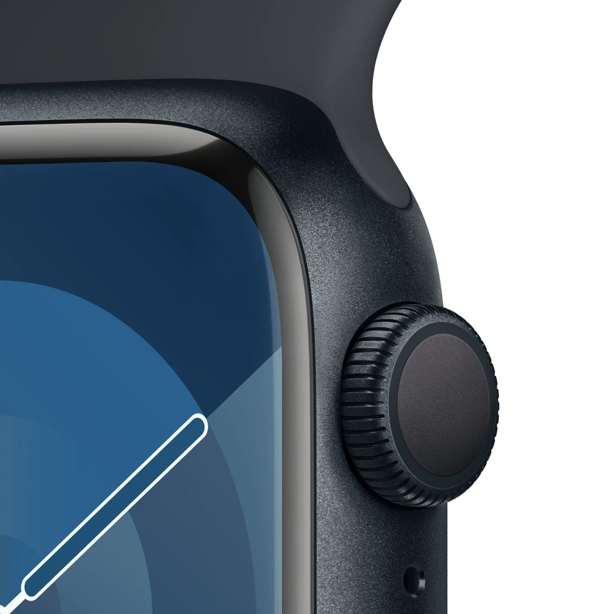 Apple Watch Series 9, Smartwatch (black/dark blue, aluminum, 41 mm, sports band)