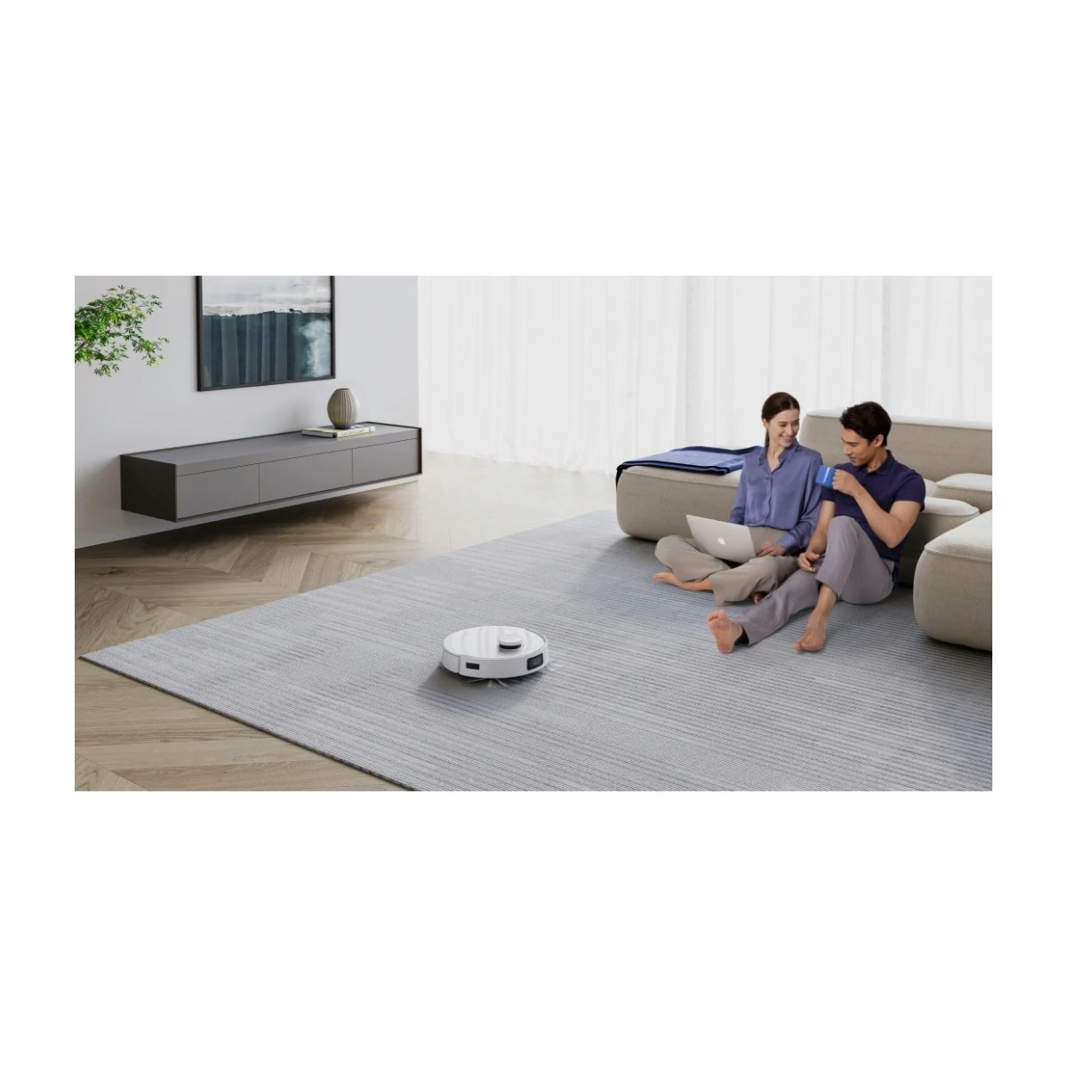 Ecovacs Deebot T10 robotdammsugare vit