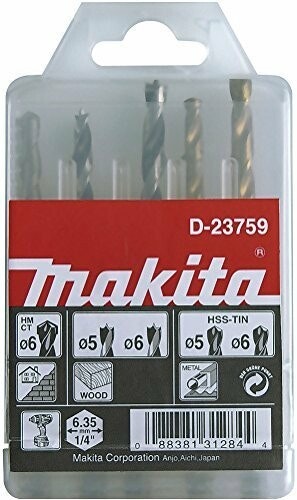 Makita drill set 1/4 "" D-23759