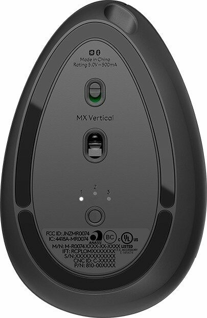 Logitech MX Vertical Wireless Mus Svart