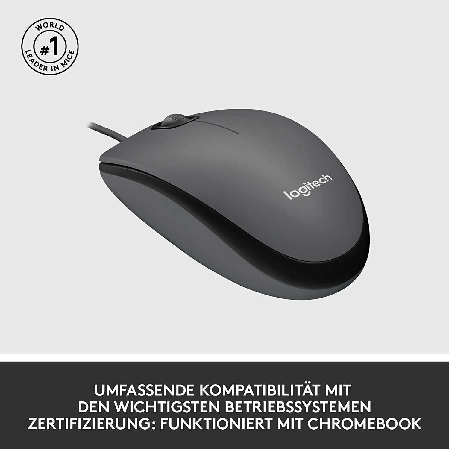 Logitech M100 Trådbunden Mus Svart