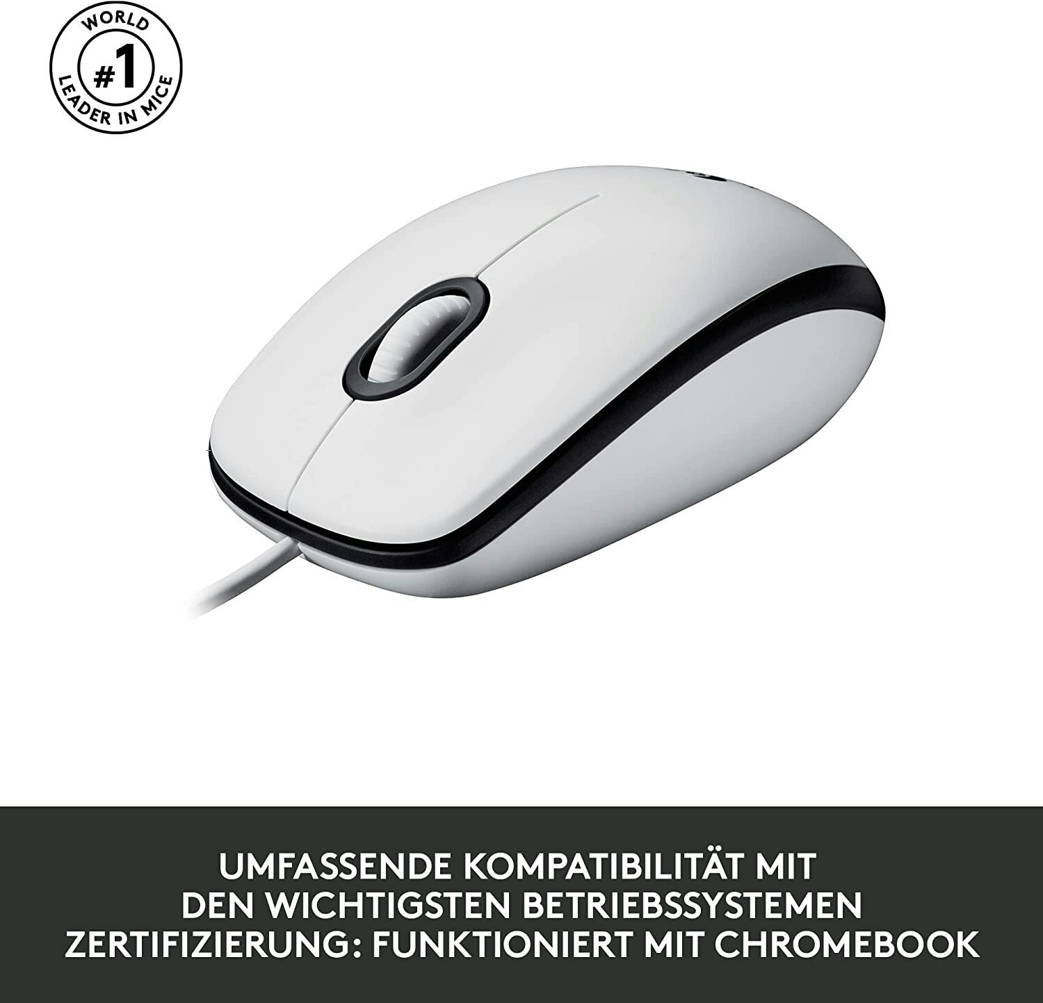 Logitech M100 Trådbunden Mus Vit