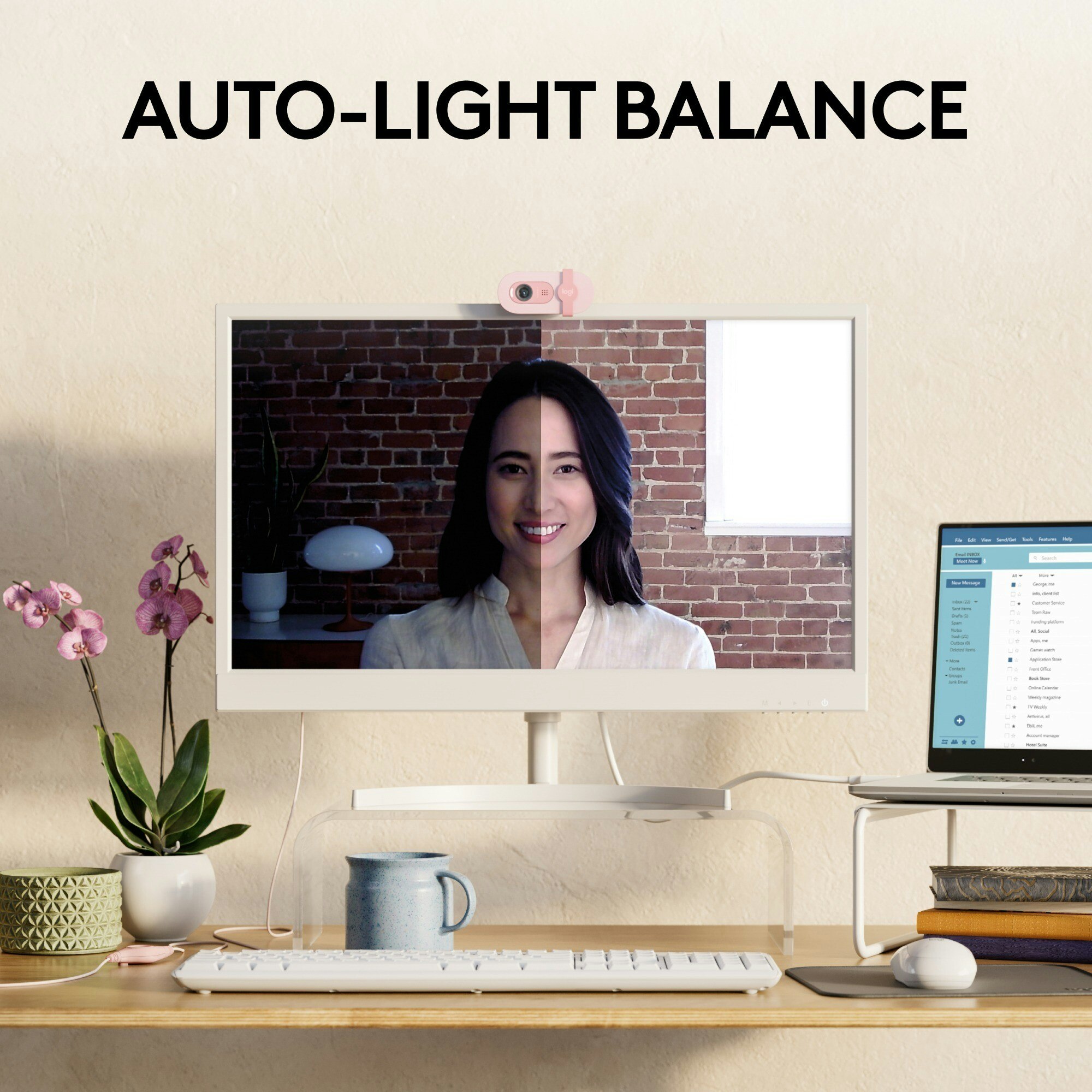 Logitech BRIO 100 Rosa