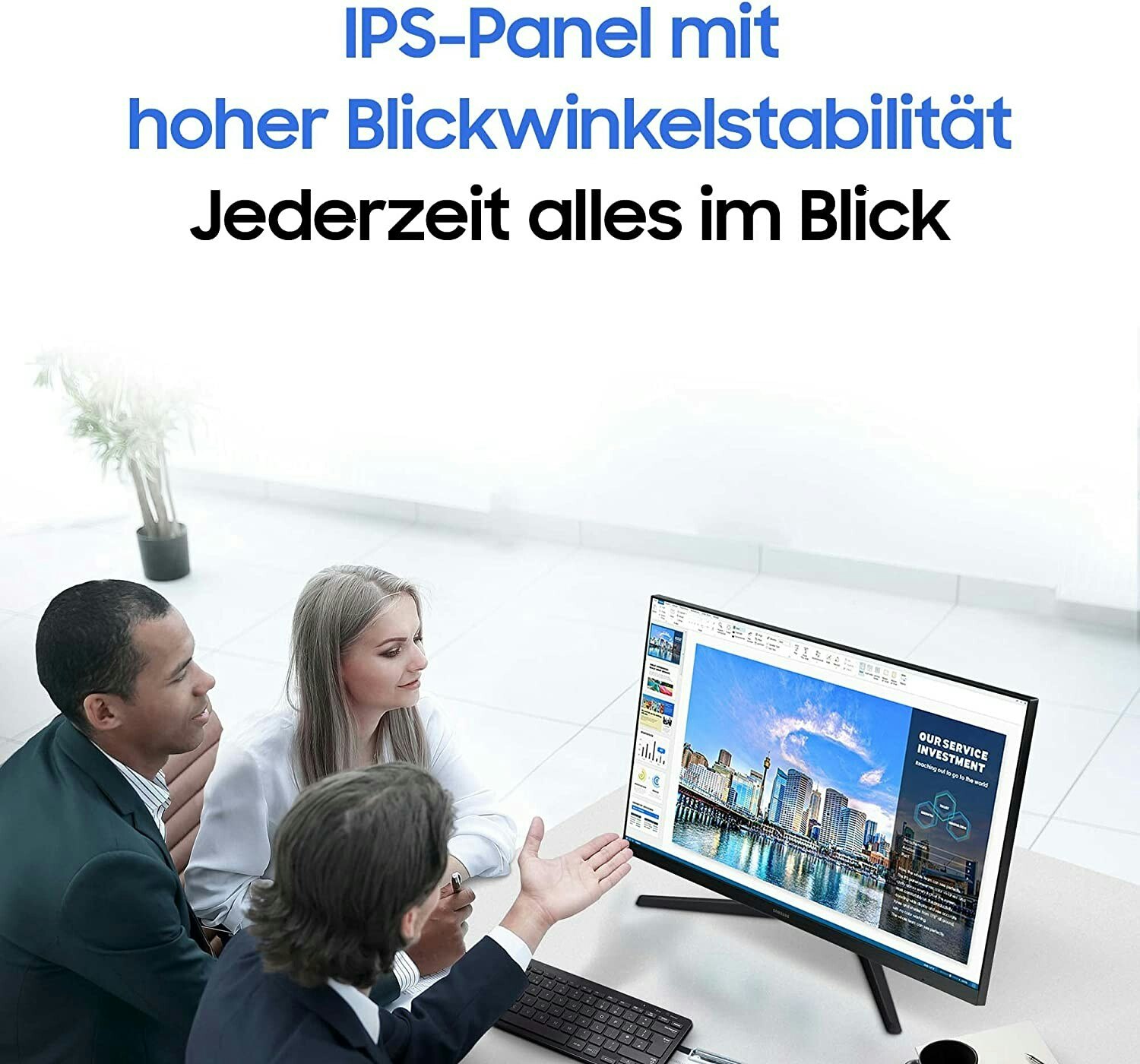 Samsung Essential S24C314EAU, LED monitor (61 cm (24 inches), black, FullHD, 75 Hz, AMD Free-Sync)