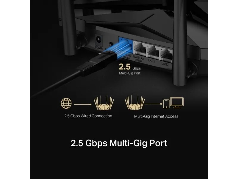 Mercusys MR90X trådlös router Gigabit Ethernet Dual-band (2,4 GHz / 5 GHz) Svart
