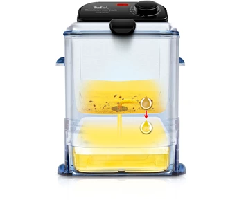 Tefal Oleoclean Pro Fritös 3.5 liter Borstat rostfritt stål/blå