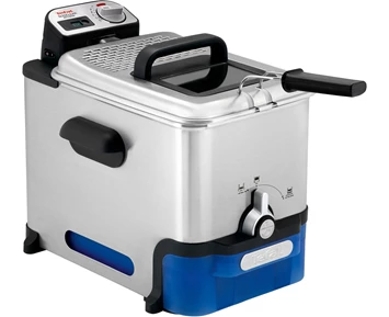 Tefal Oleoclean Pro Fritös 3.5 liter Borstat rostfritt stål/blå