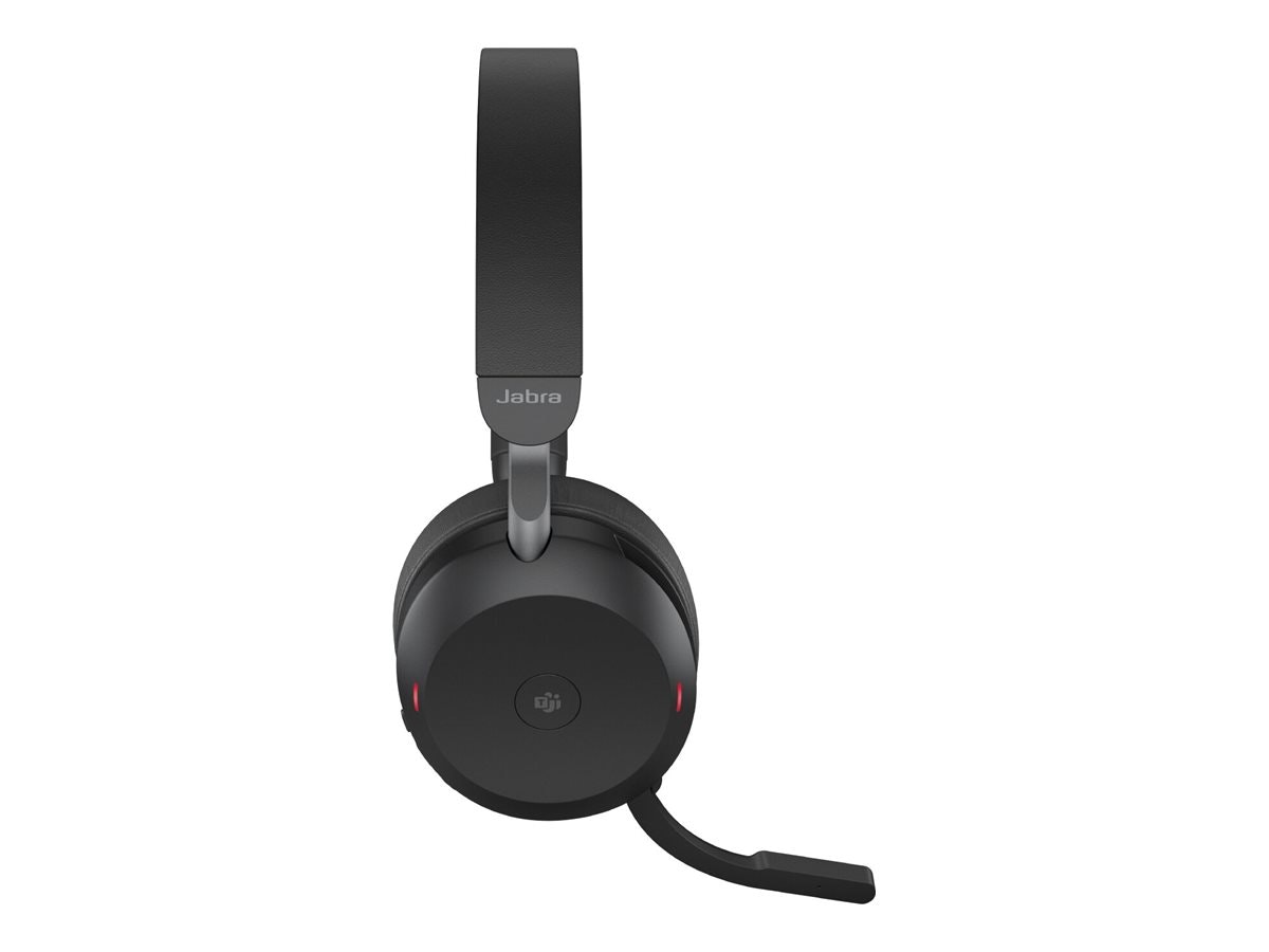 Jabra Evolve2 75 MS Stereo trådlöst headset med stativ Svart