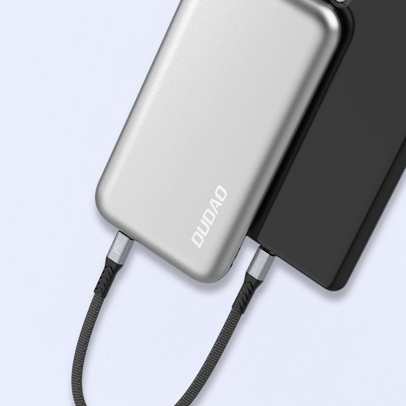 Dudao L10C USB-C till USB-C Kabel 100W 0.23m Svart