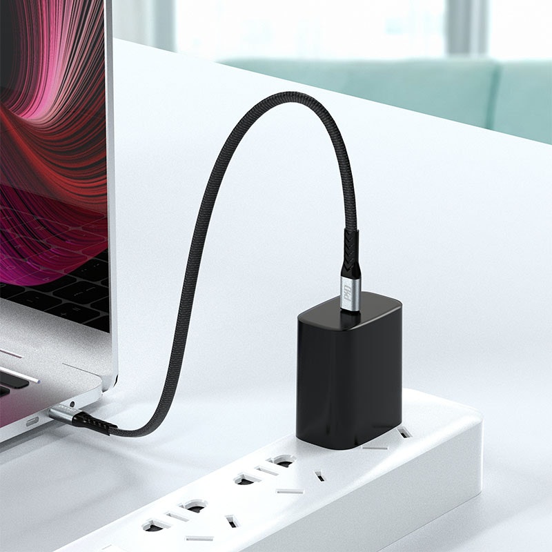 Dudao L10C USB-C till USB-C Kabel 100W 0.23m Svart