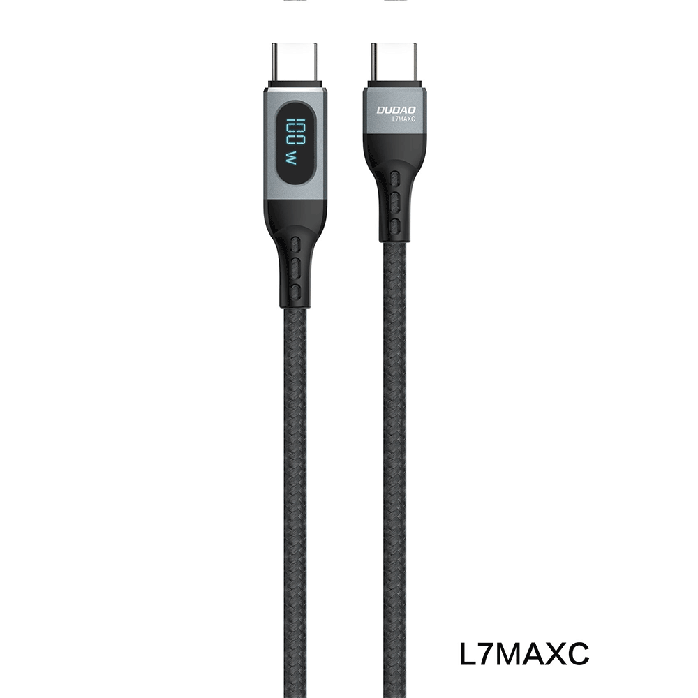Dudao L7MaxC USB-C till USB-C kabel 100W 1m Svart