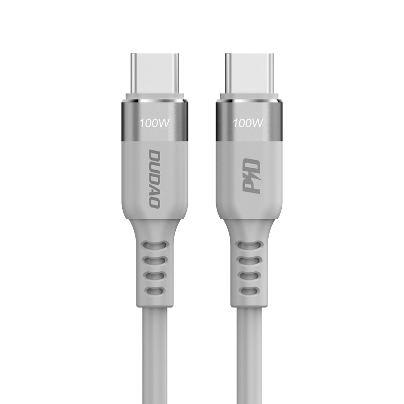 Dudao L5CMAX USB-C till USB-C kabel 100W 1m grå
