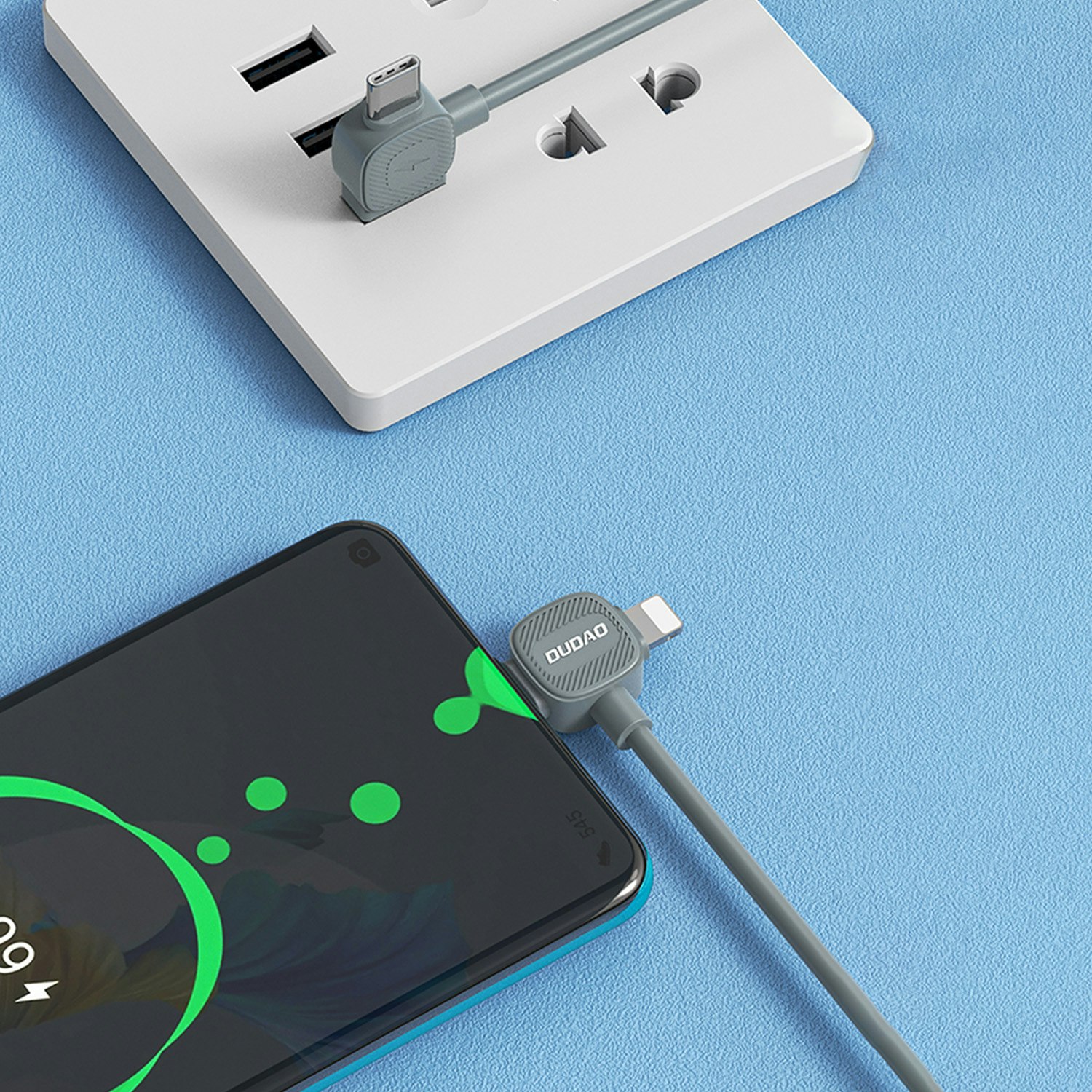 Dudao L20S 4-in-1 USB-C/USB-A/Lightning Snabb laddning Kabel 1m