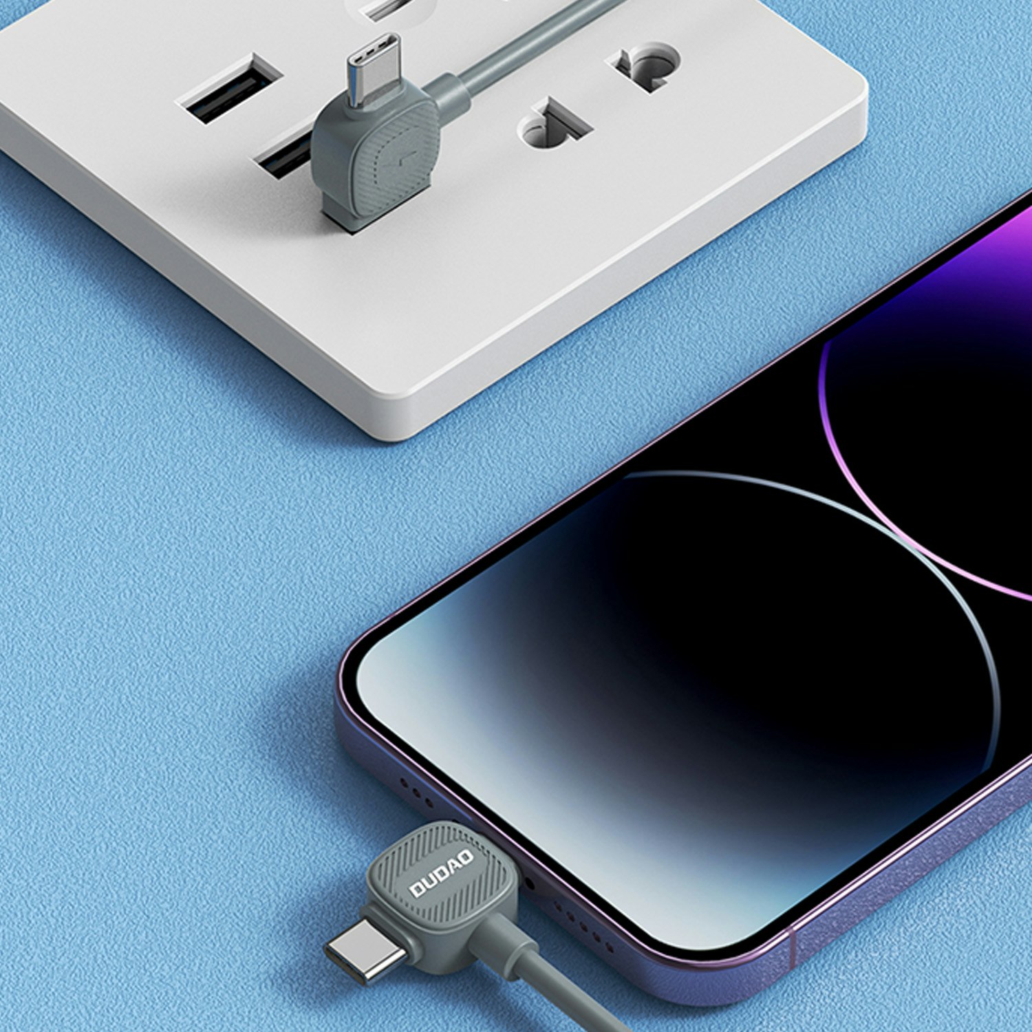 Dudao L20S 4-in-1 USB-C/USB-A/Lightning Snabb laddning Kabel 1m