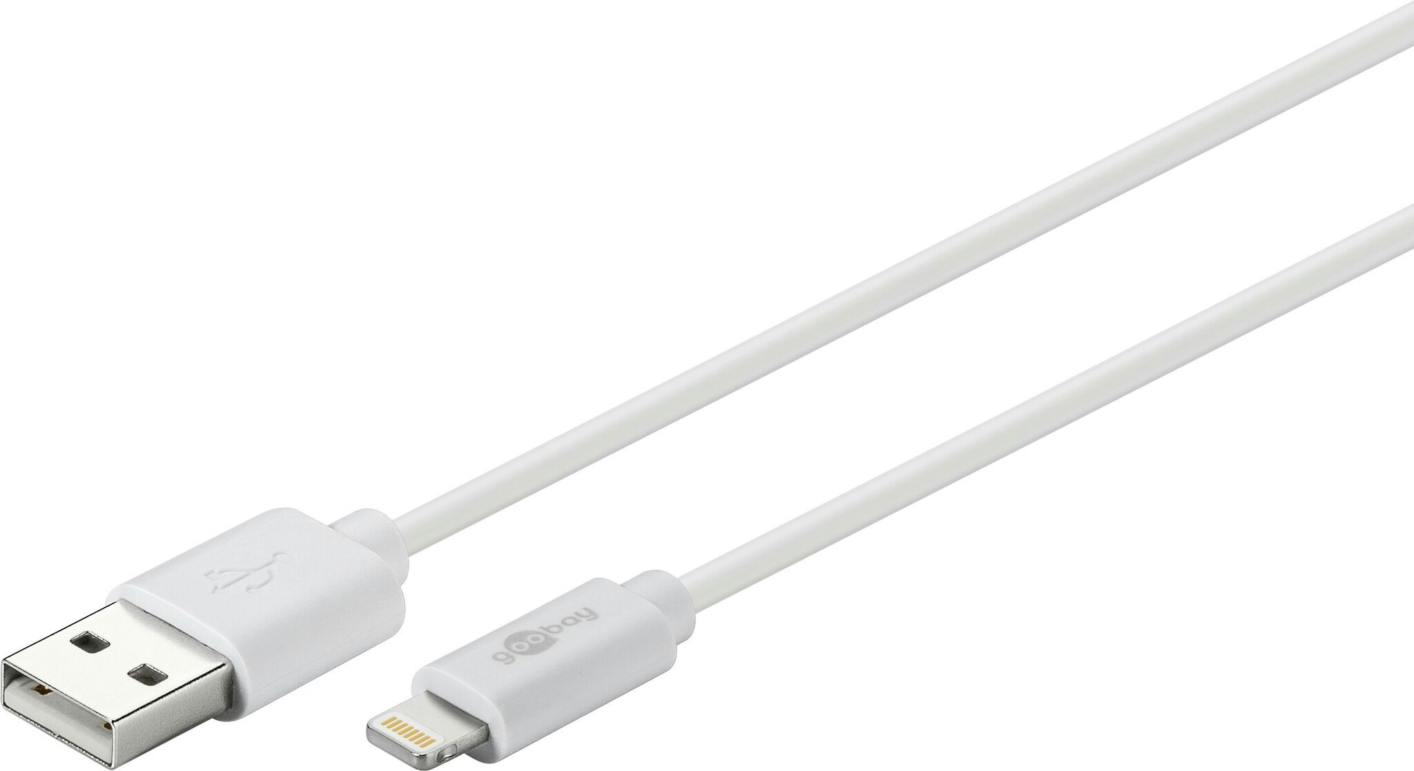 Goobay USB 2.0-kabel A till Lightning  1 meter Vit