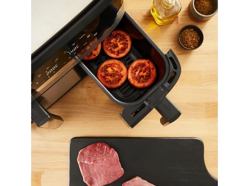 Tefal Dual Easy Fry & Grill EY905D Dubbel 8,3 L 2700 W Airfryer Rostfritt stål