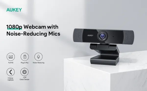 Aukey Overview Webbkamera Full HD Video 1080p